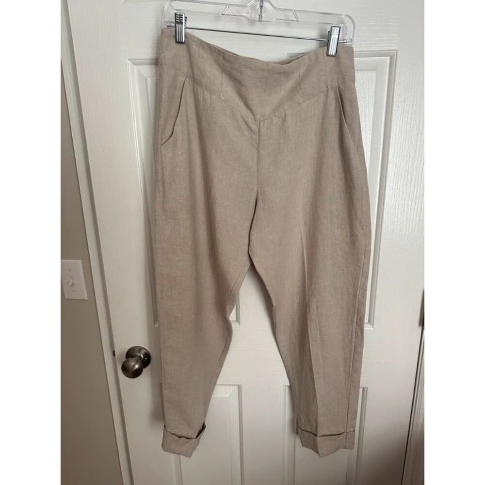 Tailored Natural 100% Linen Pants